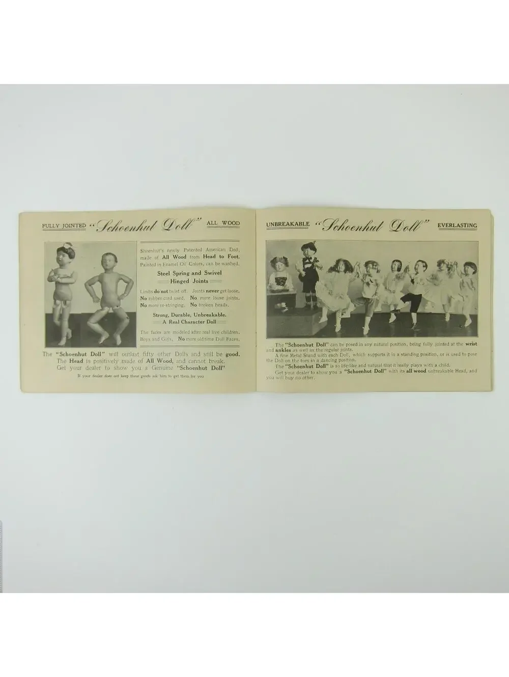 Schoenhut Toy Piano Music Instructor Booklet & Toy Catalog Antique c 1910